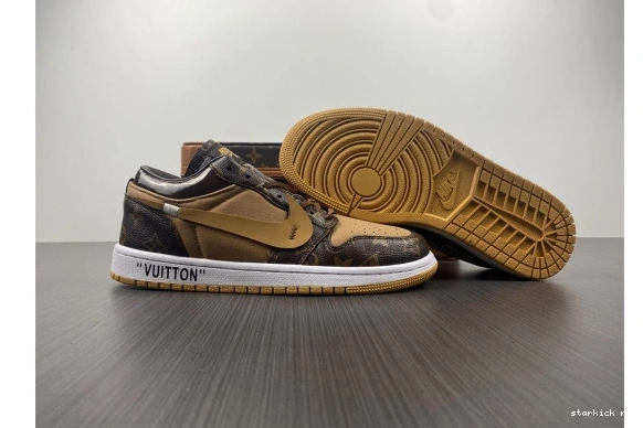 AIR WHITE-LouiV Top -LouiV 1 O-W (WITH CASE) Low JORDAN 0124